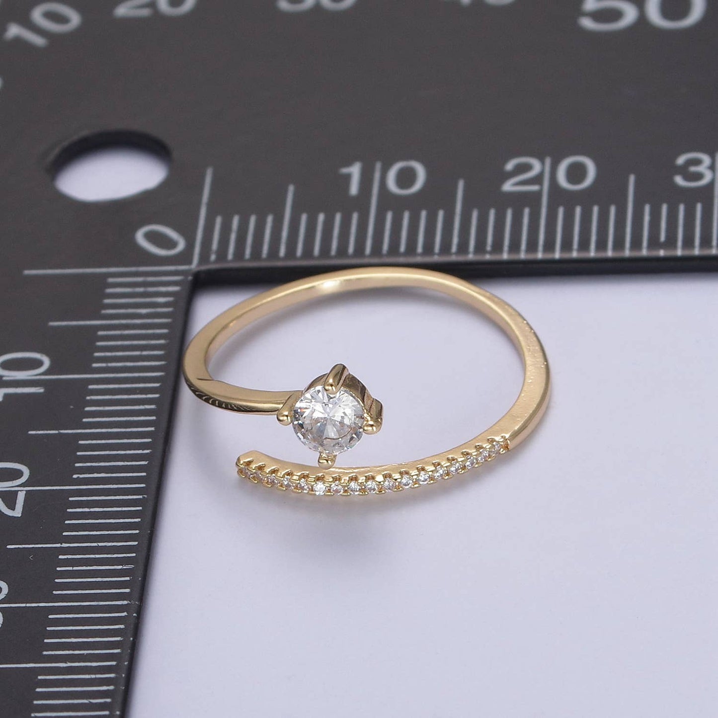 Micro Pave Minimalist Ring