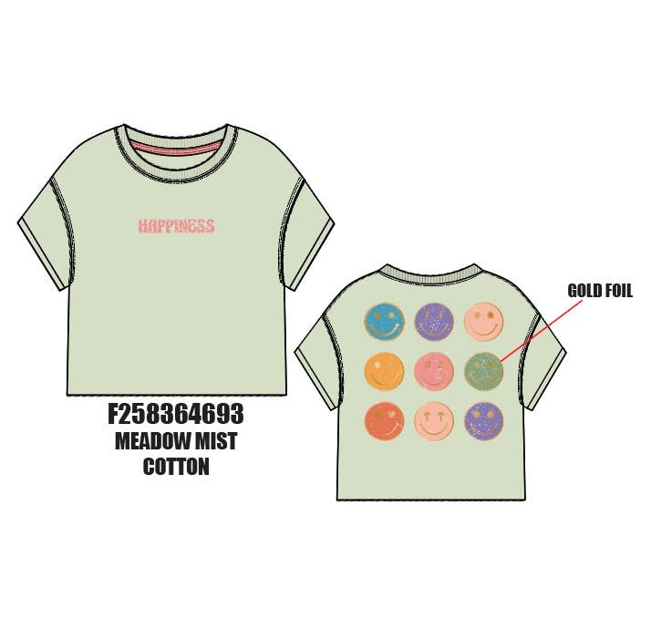 Happiness happy face tee