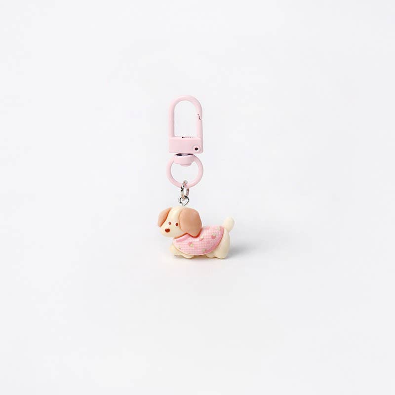 Cute Running Puppy Keychain