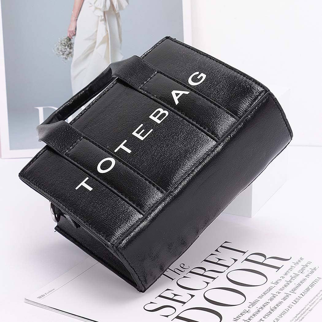 Metallic Faux Leather Tote Bag