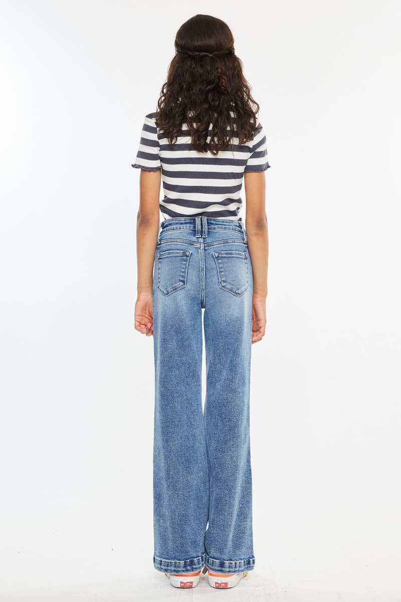 Med Wash High Rise Wide Leg
