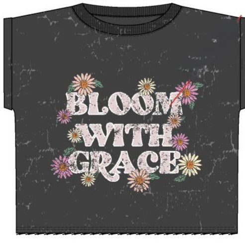 Distressed Bloom with grace sleeveless t-shirt