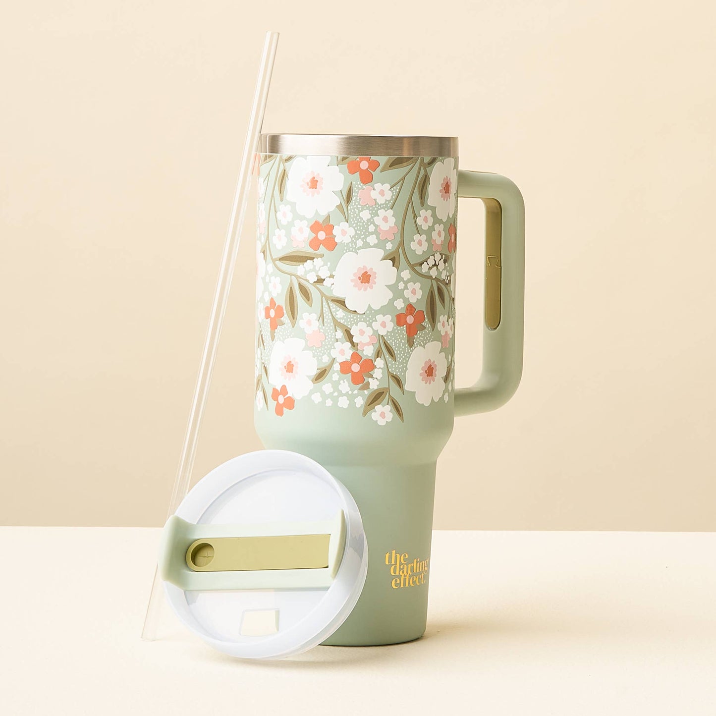40 oz Take Me Everywhere Tumbler-Floral Haven Sage
