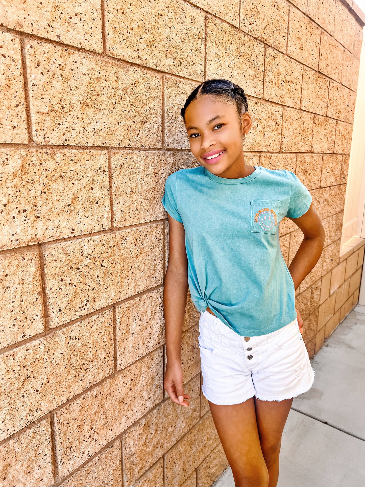 Good mood attitude happy face tee