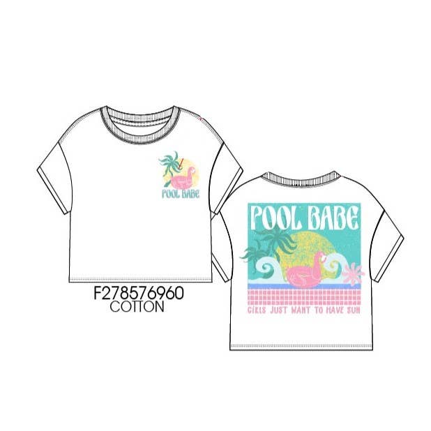 Pool babe graphic shirt