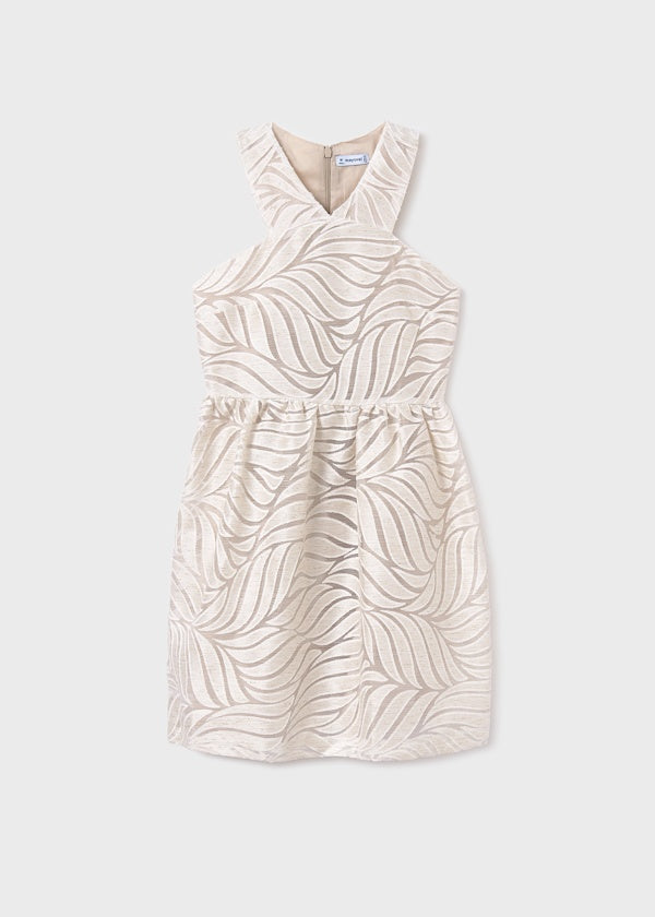 Girl Criss Cross Devore Dress