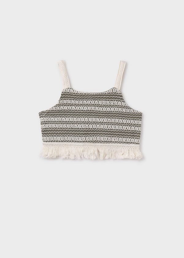 Olive Crochet Top