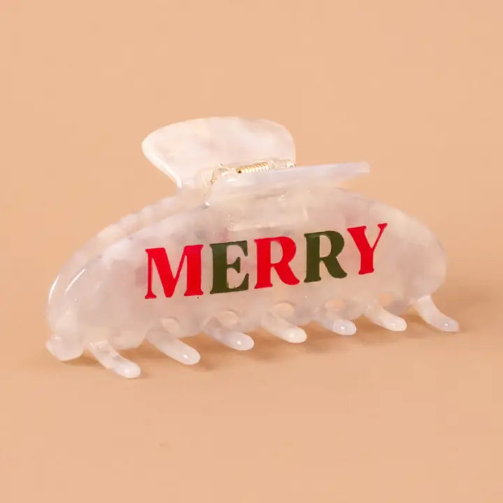 Word Up Claw Clip- Merry