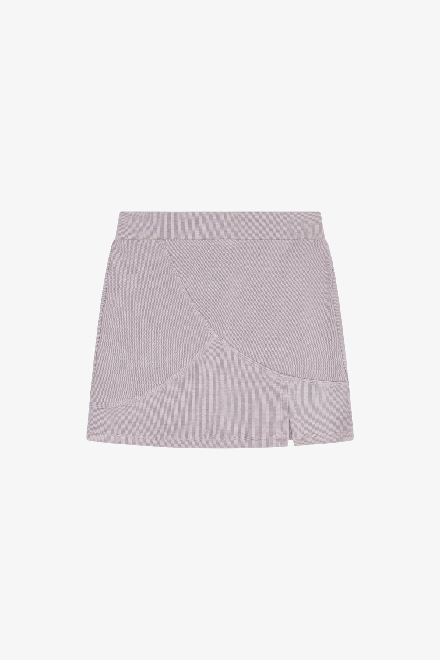 Rib Seamed Mini Skirt