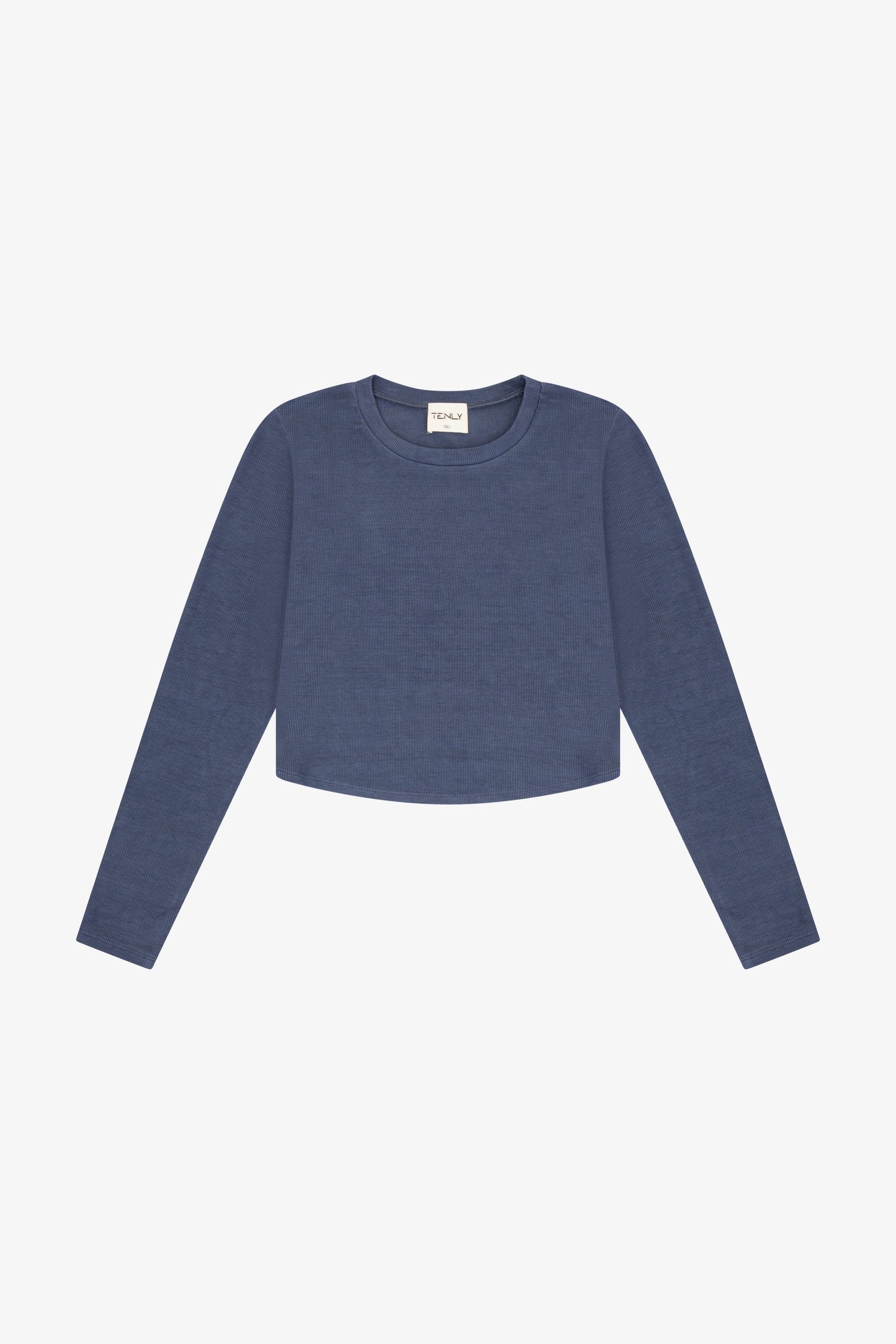 Ribbed Curved Hem L/S
