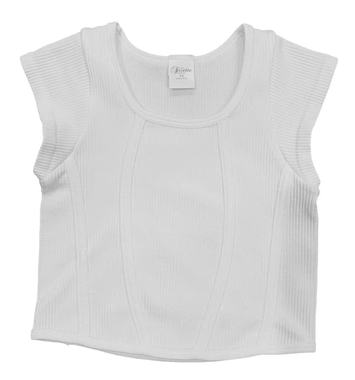 Seamless Ribbed Cap Sleeve