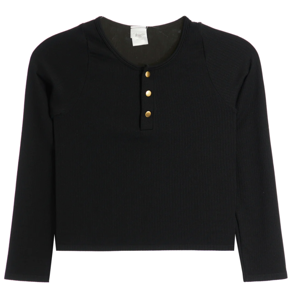 Long Sleeve Ribbed Henley