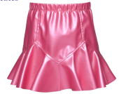 fit and flare faux leather skirt