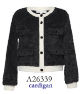 two tone fuzzy cardigan