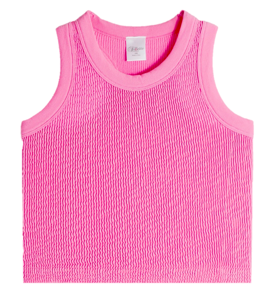Smocking Sleeveless Tank