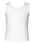 RIBBED TANK TOP W/ EMBROIDERED TRIM