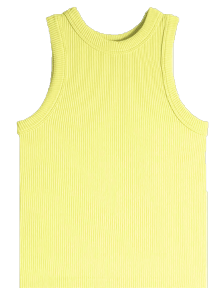 High Neck Ribbed Tank