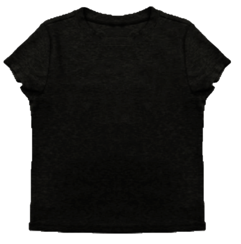 Juniors Rib SS Crew Neck Top