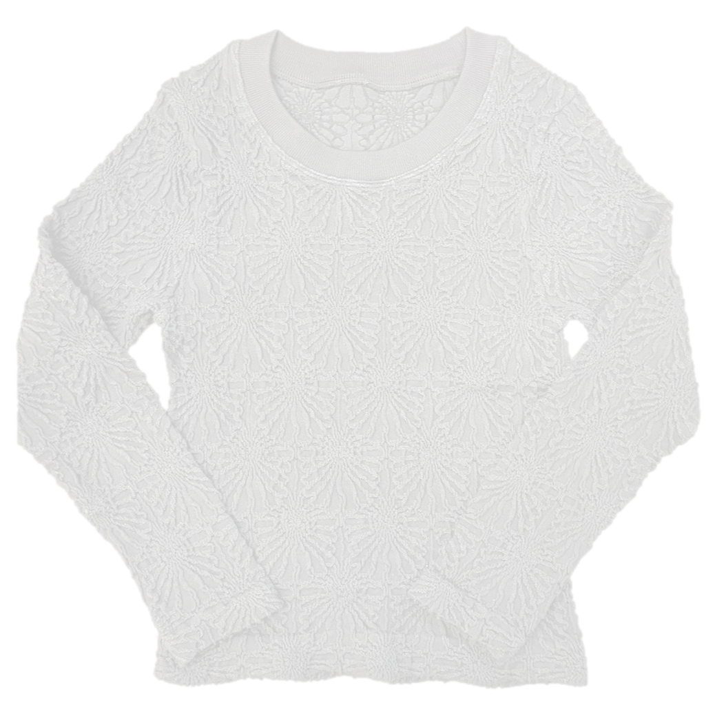 Smocking Floral Long Sleeve Top