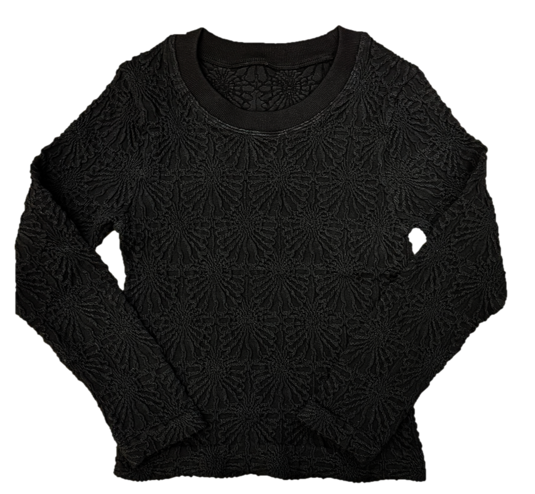 Smocking Floral Long Sleeve Top