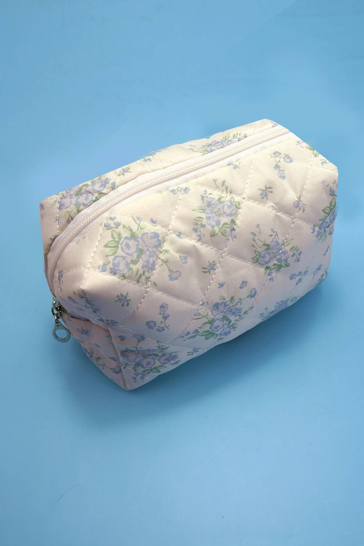 FLORAL TOILE PATTERN COSMETIC BAG