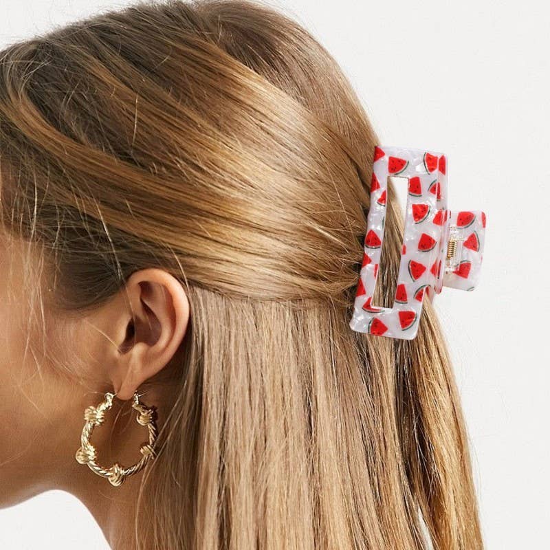 FRUIT HAIR CLAW CLIPS