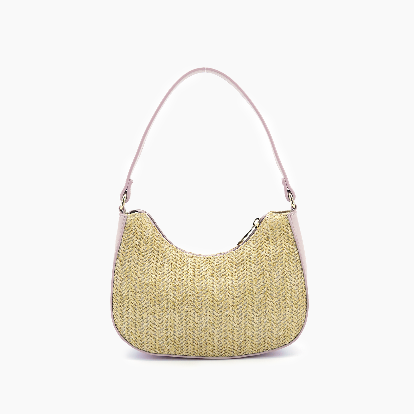 Chic Floral Straw Shoulder Bag with Top Handle Beach Purse