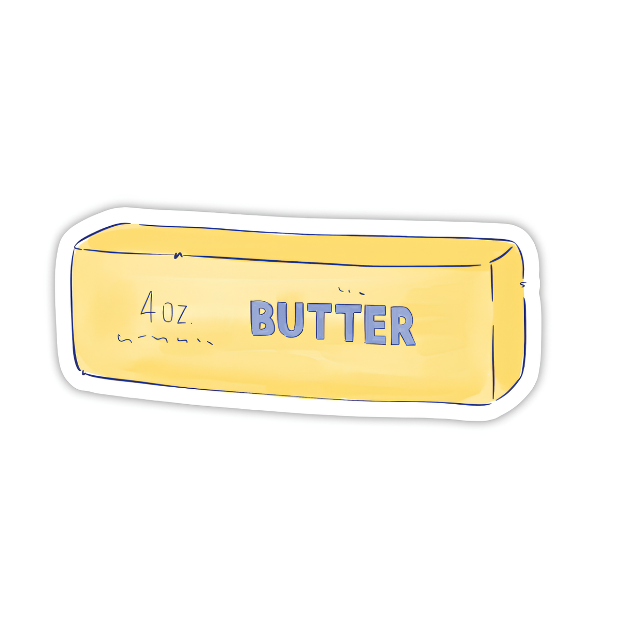 Butter Squishy Sticker, Cute Food Squishy Toy Vinyl Decal