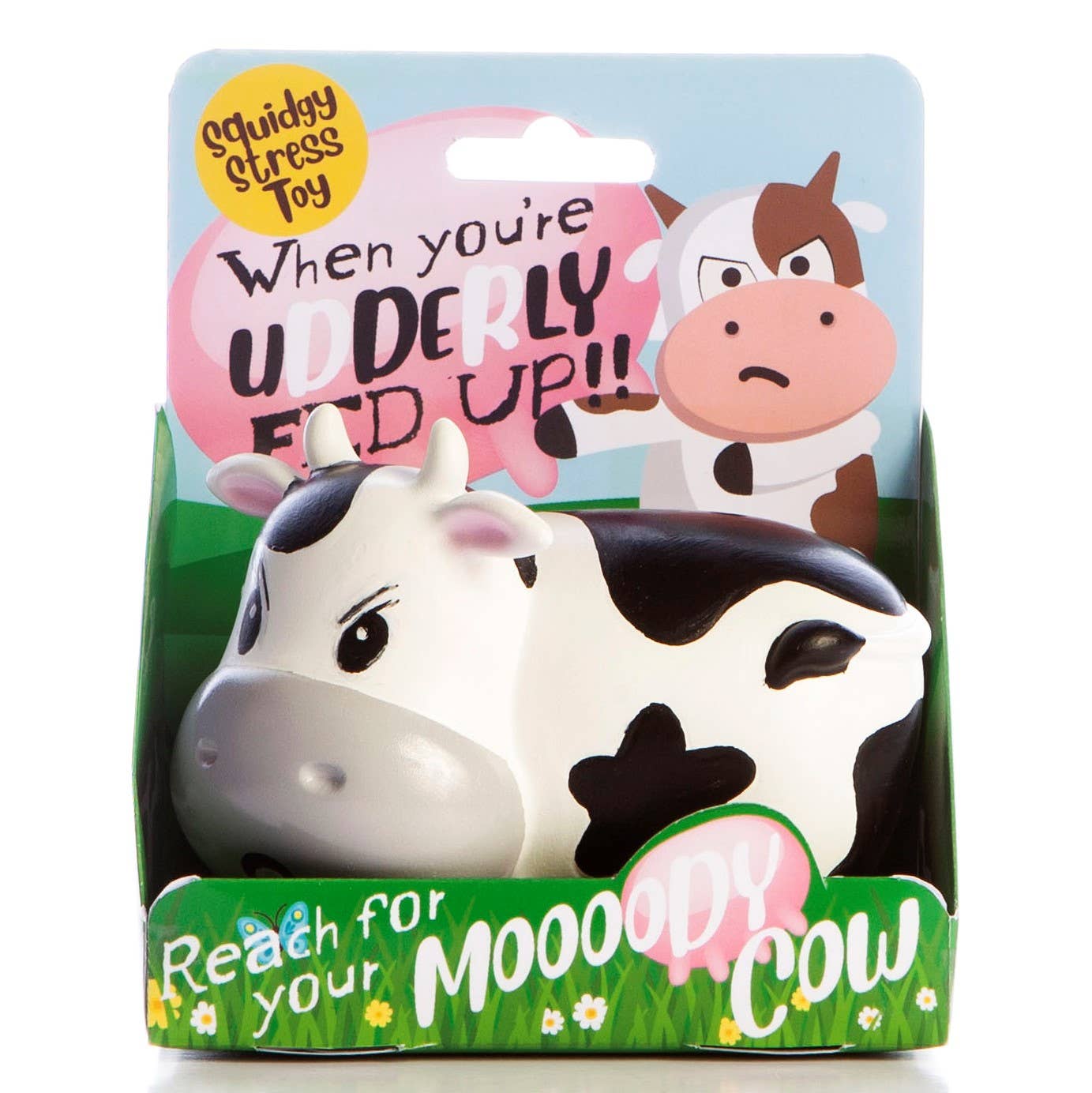 Squishy Stress Toy - Moody Cow - Novelty Fidget Squishies