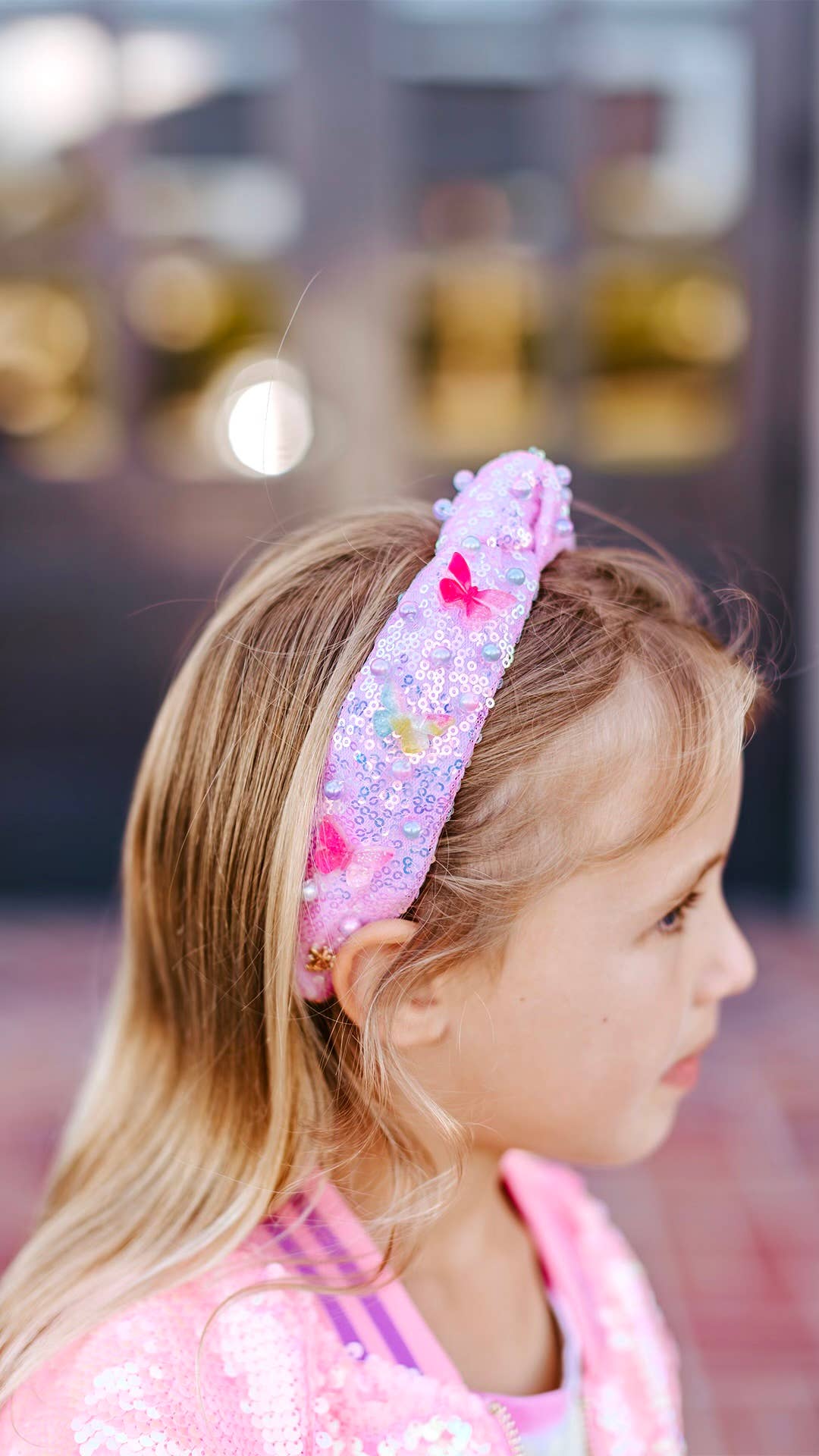 Butterfly Charm Sequins Headband 