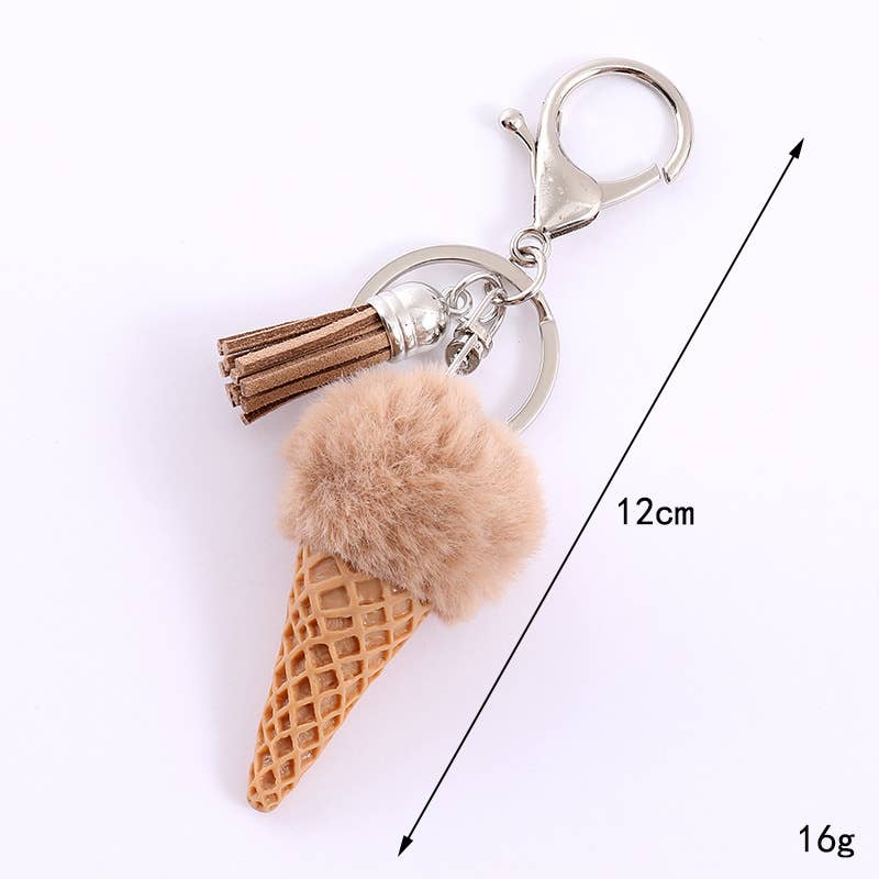 Ice Cream Tassel Keychain