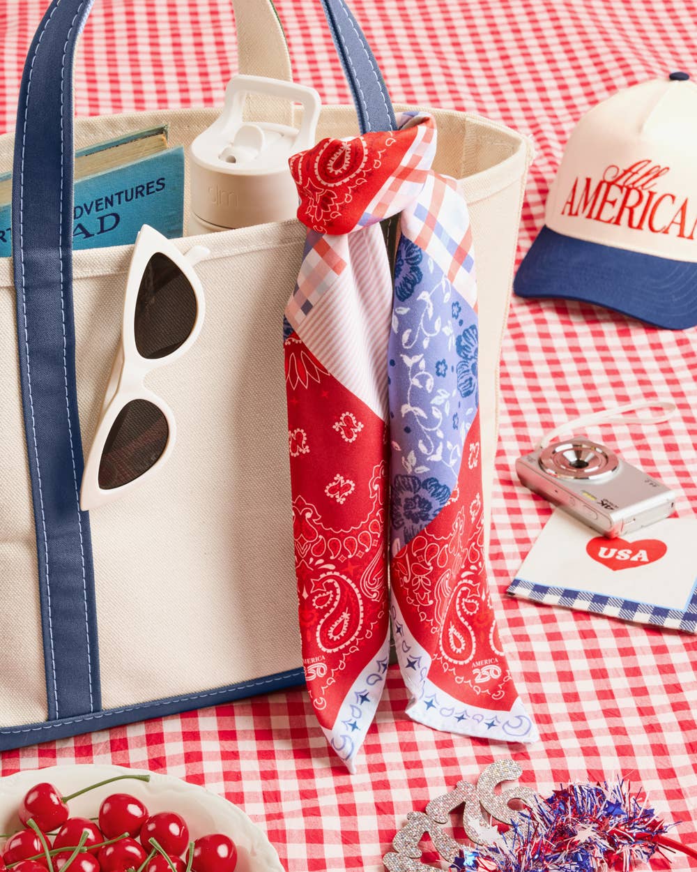 America Patchwork Headscarf