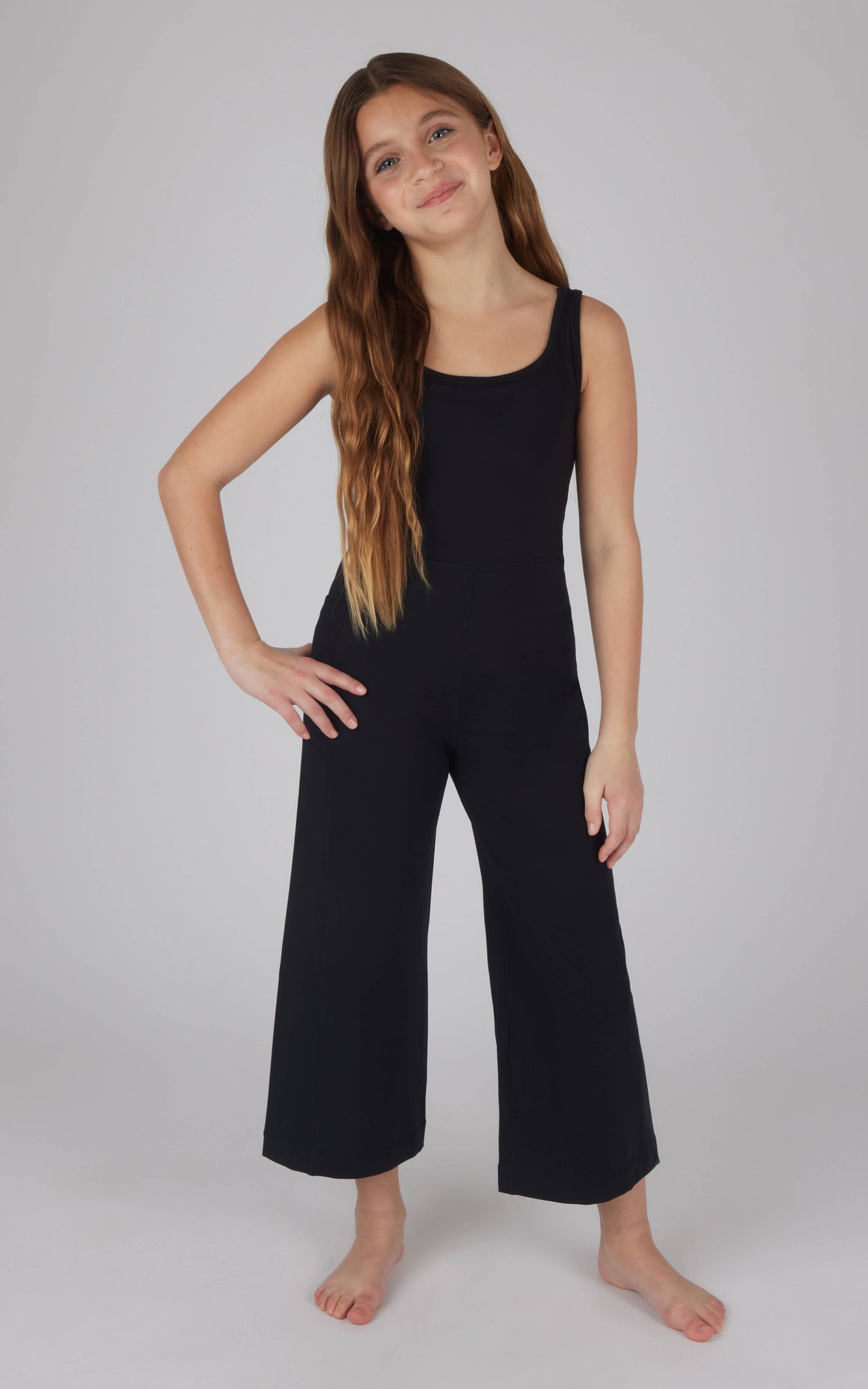 Girls Interlock Everyday Wide Leg Crop Romper