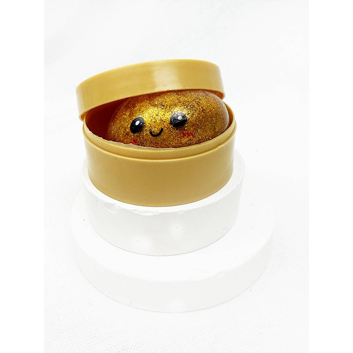 Mini Glitter Dumpling Squishy with Steamer