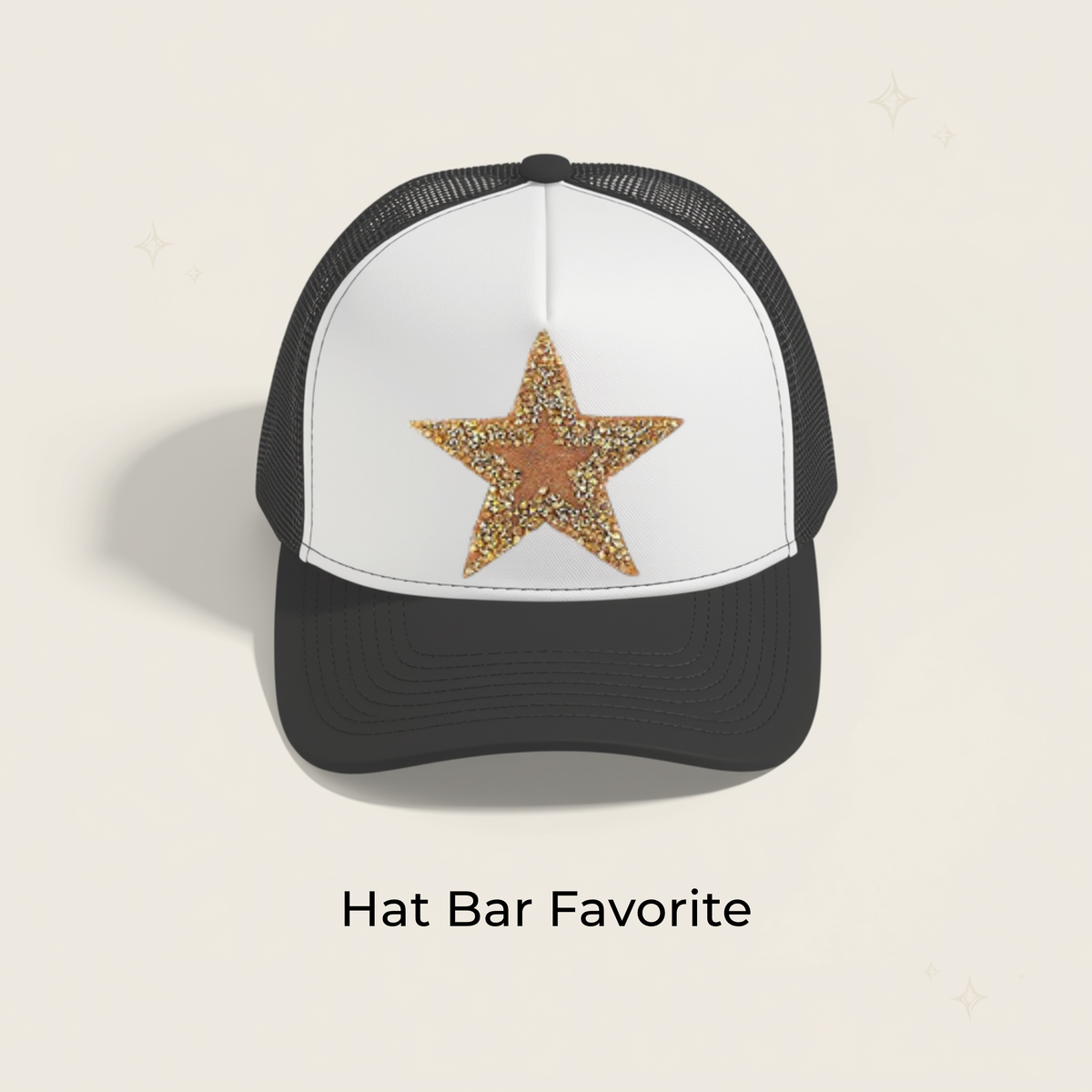 Gold Star Rhinestone Patch