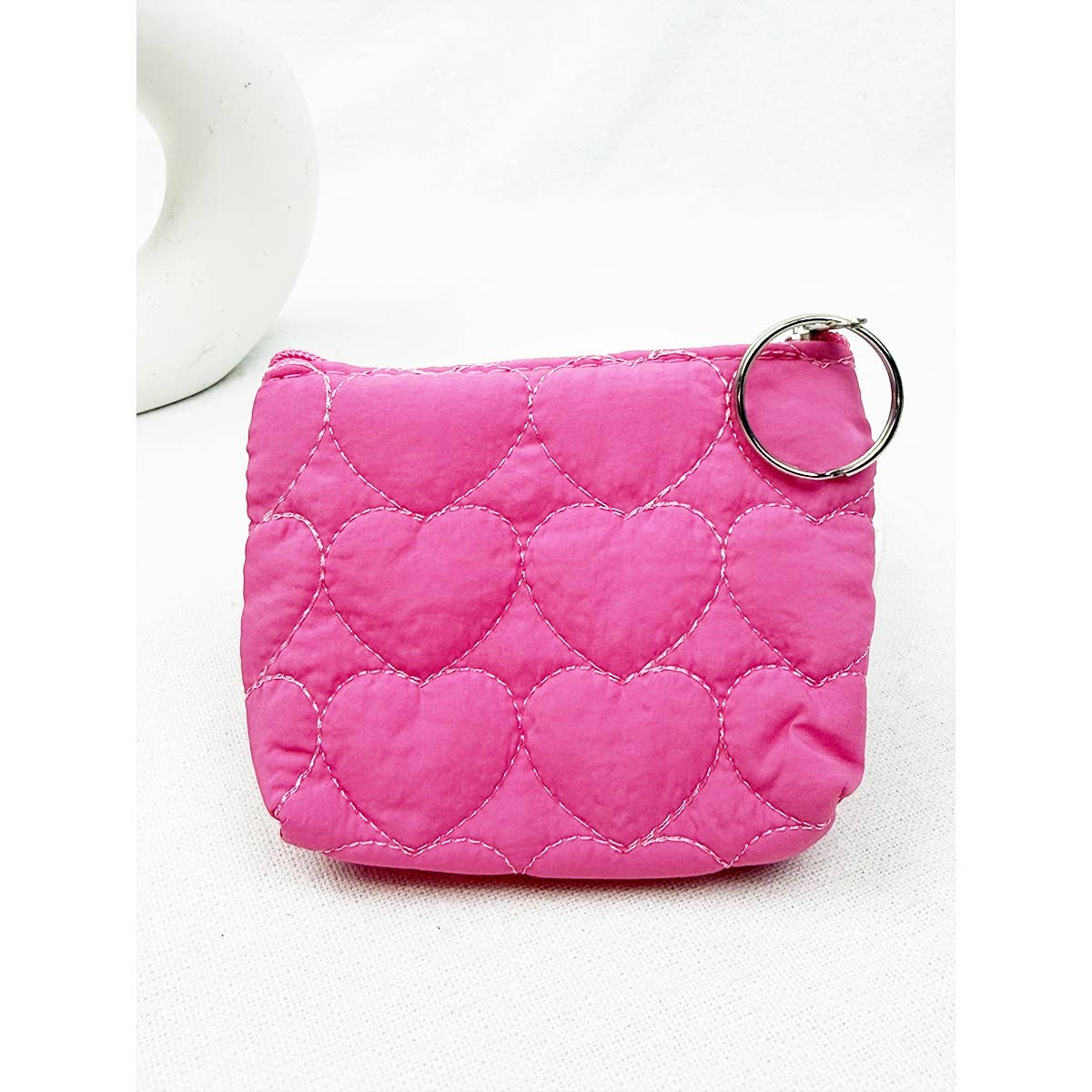 Heart Embossed Coin Purse