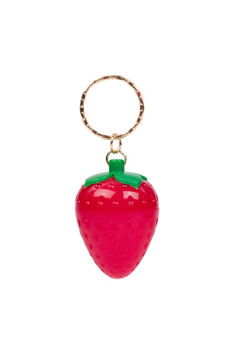 Strawberry Lip Balm Keychain