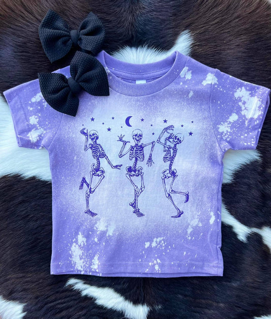 Dancing skeletons (light purple bleached )