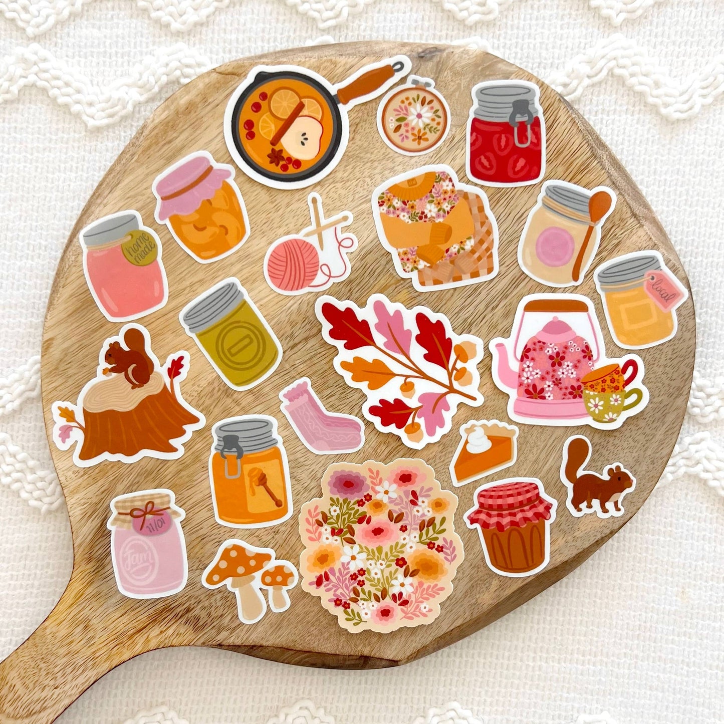 Fall Sweater Stack Sticker, 2.5x2.5 in.