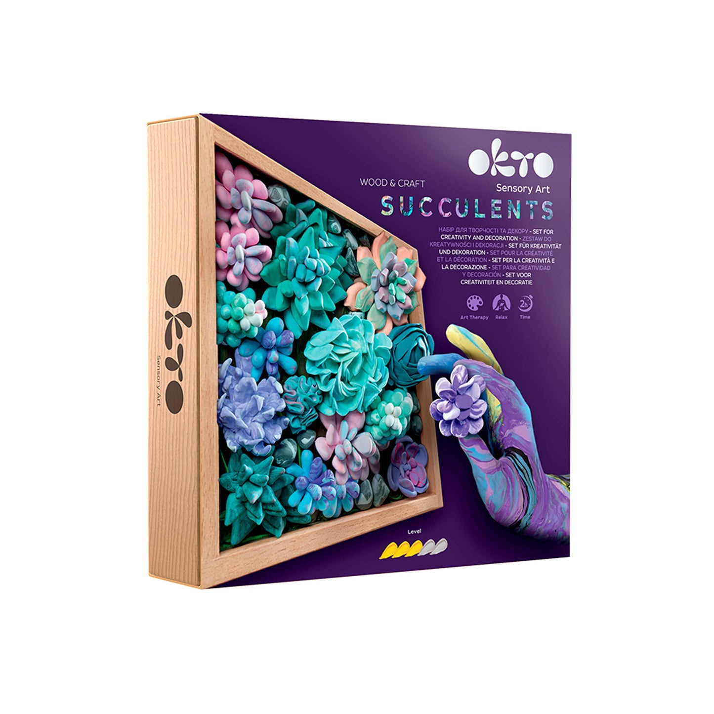OKTO DIY Wood & Craft Flower Clay Kits