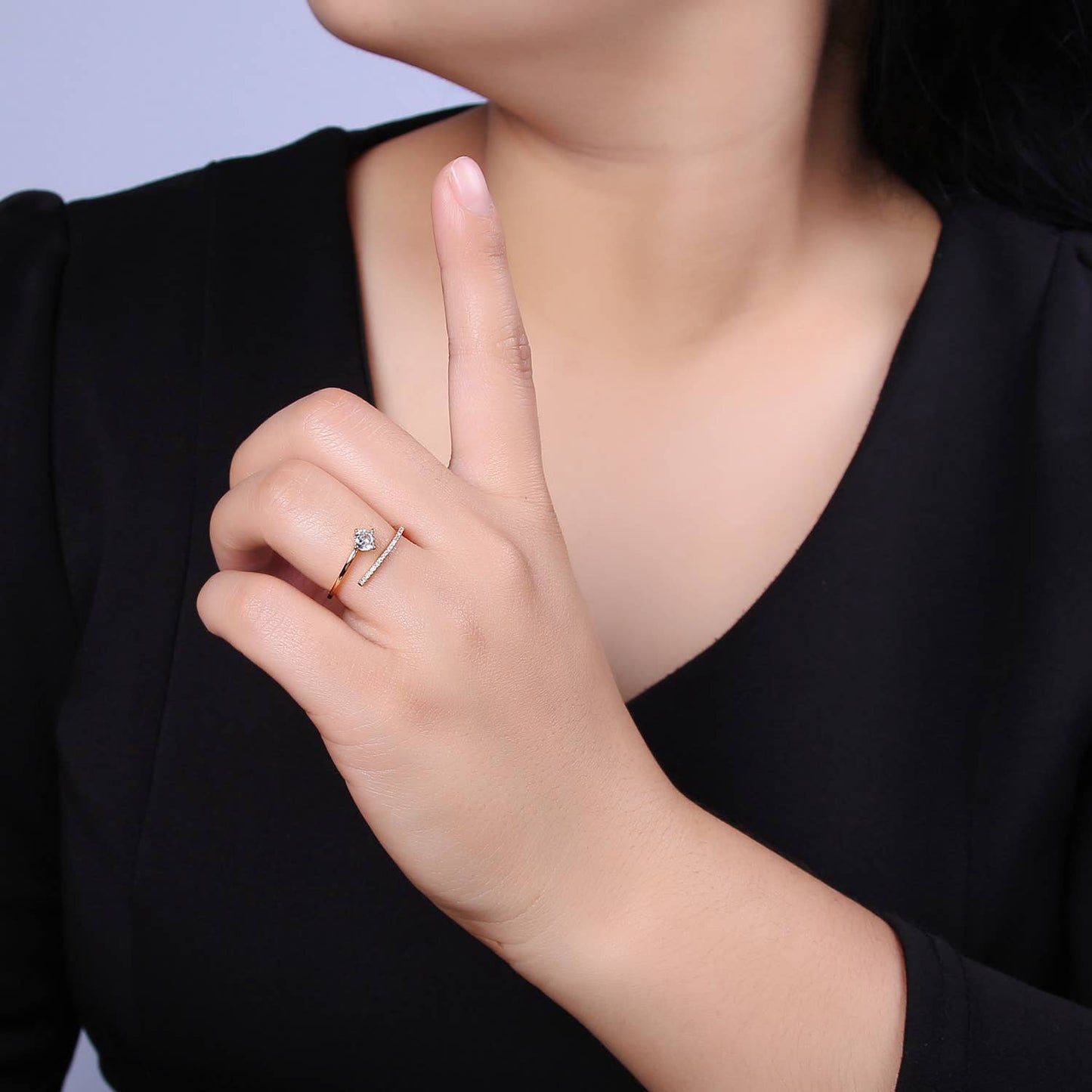 Micro Pave Minimalist Ring