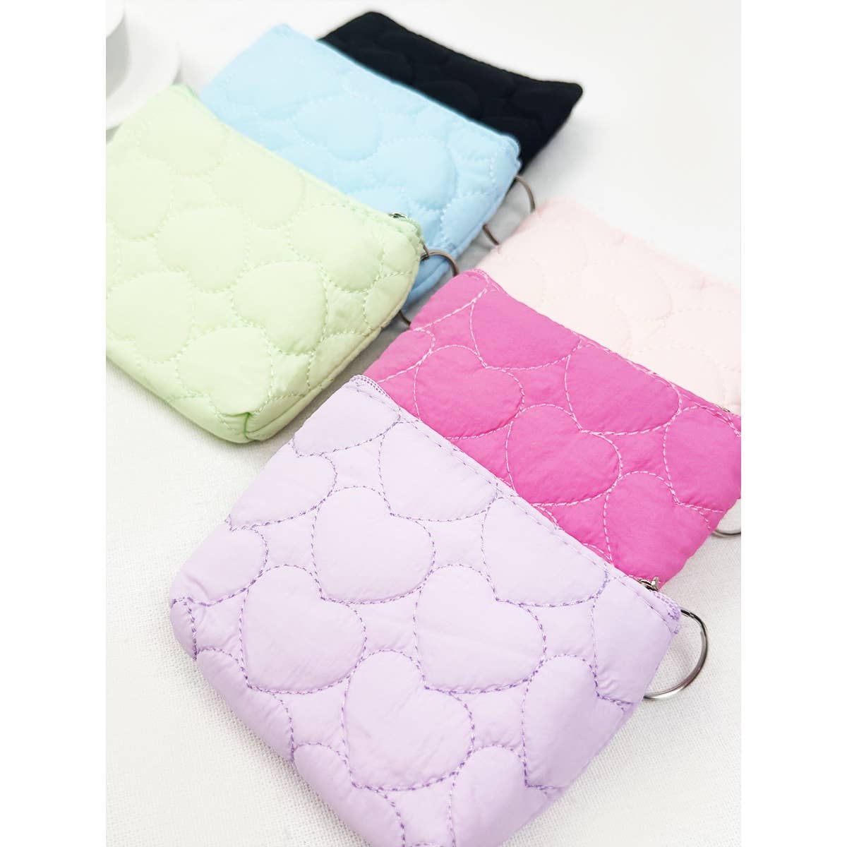 Heart Embossed Coin Purse