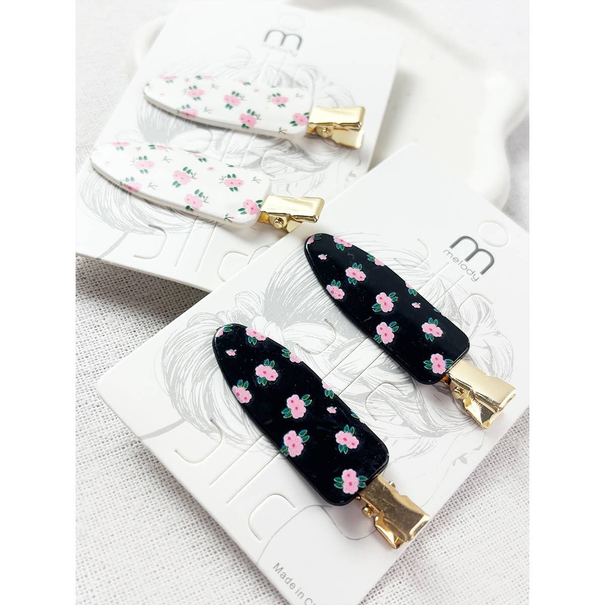 Romantic Flower Duck Bill Clips