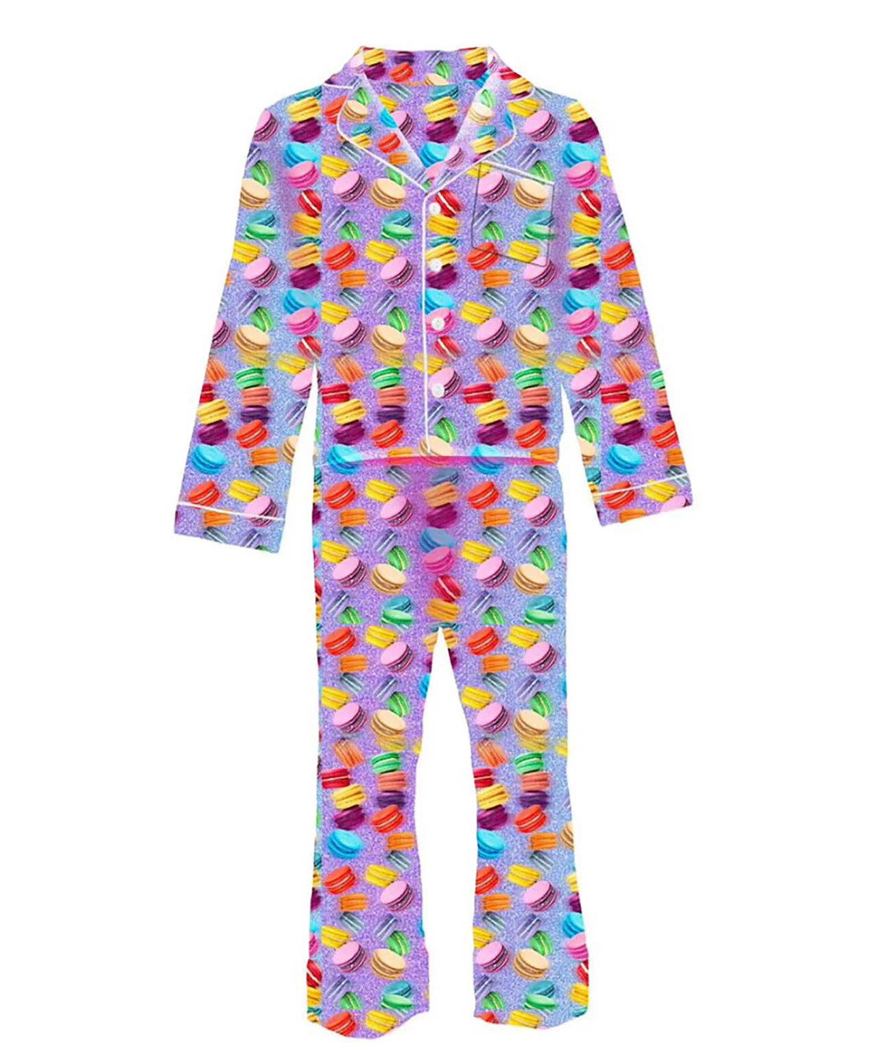 Macaron Glitter Silky Loungewear Set