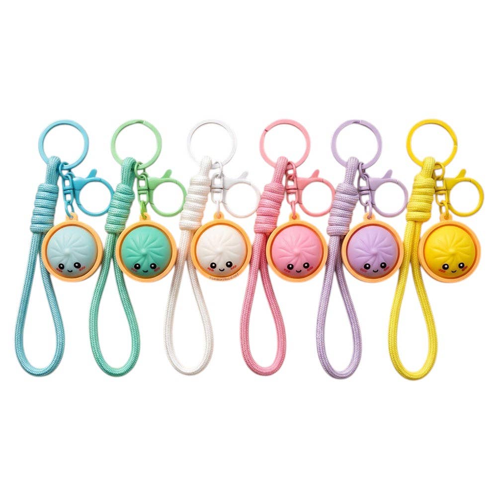 Dumpling Fidget Clicker Bag Charm Keychain