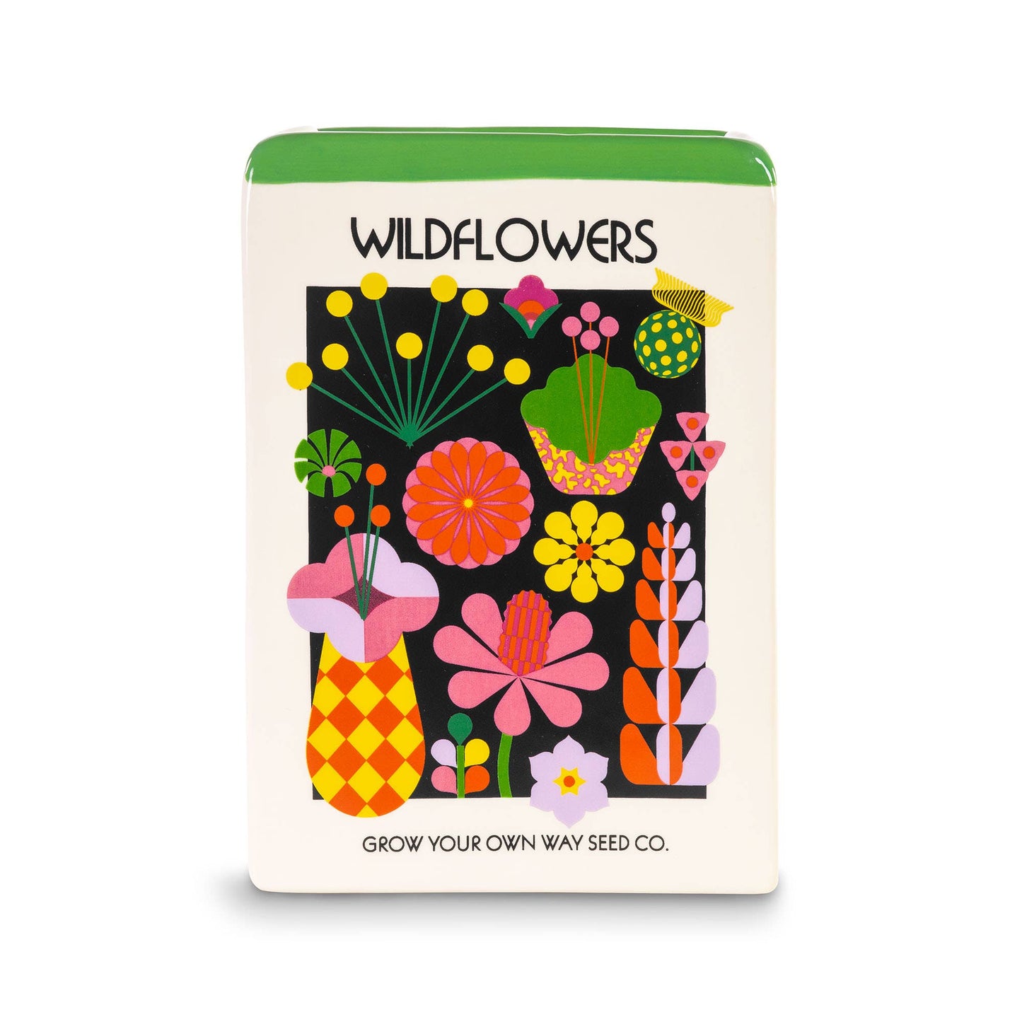 Ceramic Vase, Wildflower Seeds