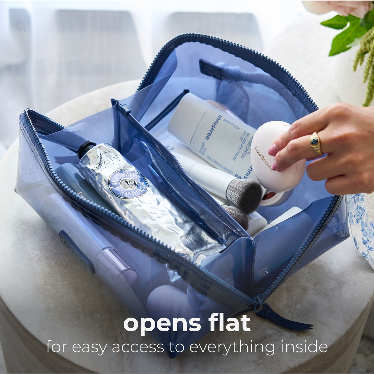Navy Jelly Makeup Bag
