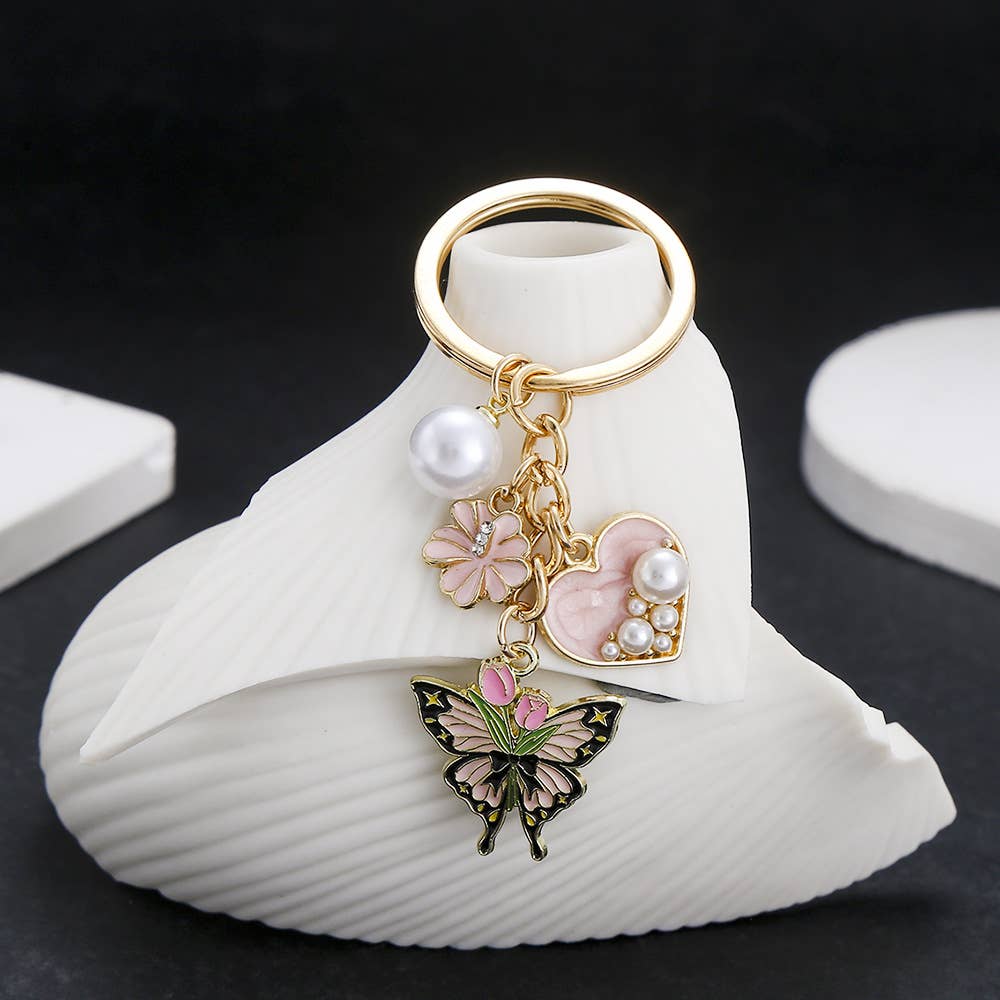 Butterfly Tulip Keychain