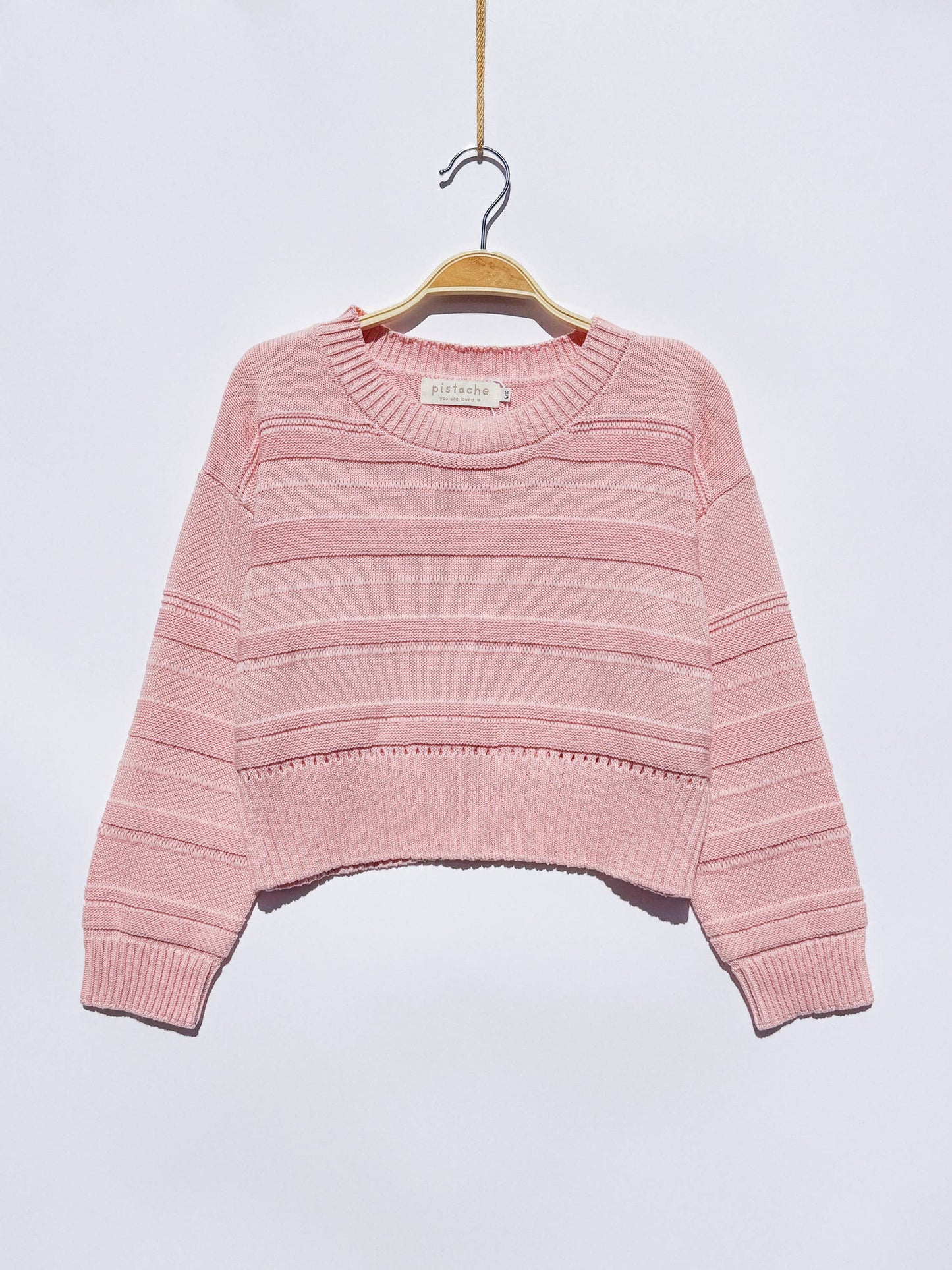 Girls' Textured Knit Sweater