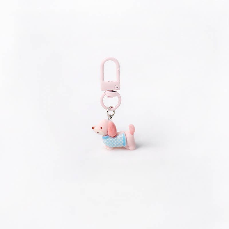 Cute Running Puppy Keychain